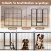 imageHealSmart Dog Playpen Indoor Puppy Playpen Indoor for Yard Camping 24quot Height 8 Panels Heavy Duty Dog Pen for PuppiesSmall Dogs BlackBlack