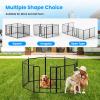 imageHealSmart Dog Playpen Indoor Puppy Playpen Indoor for Yard Camping 24quot Height 8 Panels Heavy Duty Dog Pen for PuppiesSmall Dogs BlackBlack