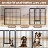 imageHealSmart Dog Playpen Indoor Puppy Playpen Indoor for Yard Camping 24quot Height 8 Panels Heavy Duty Dog Pen for PuppiesSmall Dogs BlackBlack