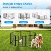 imageHealSmart Dog Playpen Indoor Puppy Playpen Indoor for Yard Camping 24quot Height 8 Panels Heavy Duty Dog Pen for PuppiesSmall Dogs BlackBlack