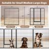 imageHealSmart Dog Playpen Indoor Puppy Playpen Indoor for Yard Camping 24quot Height 8 Panels Heavy Duty Dog Pen for PuppiesSmall Dogs BlackBlack