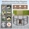 imageHealSmart Dog Playpen Indoor Puppy Playpen Indoor for Yard Camping 24quot Height 8 Panels Heavy Duty Dog Pen for PuppiesSmall Dogs BlackBlack