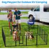 imageHealSmart Dog Playpen Indoor Puppy Playpen Indoor for Yard Camping 24quot Height 8 Panels Heavy Duty Dog Pen for PuppiesSmall Dogs BlackBlack
