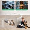 imageHealSmart Dog Playpen Indoor Puppy Playpen Indoor for Yard Camping 24quot Height 8 Panels Heavy Duty Dog Pen for PuppiesSmall Dogs BlackWhite