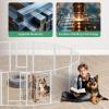 imageHealSmart Dog Playpen Indoor Puppy Playpen Indoor for Yard Camping 24quot Height 8 Panels Heavy Duty Dog Pen for PuppiesSmall Dogs BlackWhite