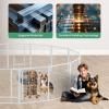 imageHealSmart Dog Playpen Indoor Puppy Playpen Indoor for Yard Camping 24quot Height 8 Panels Heavy Duty Dog Pen for PuppiesSmall Dogs BlackWhite