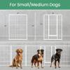 imageHealSmart Dog Playpen Indoor Puppy Playpen Indoor for Yard Camping 24quot Height 8 Panels Heavy Duty Dog Pen for PuppiesSmall Dogs BlackWhite