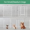 imageHealSmart Dog Playpen Indoor Puppy Playpen Indoor for Yard Camping 24quot Height 8 Panels Heavy Duty Dog Pen for PuppiesSmall Dogs BlackWhite