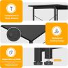 imageHealSmart Home Office Computer Brown Small Desk Modern Simple Style PC Table with Storage Bag 47 InchBlack
