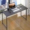 imageHealSmart Home Office Computer Brown Small Desk Modern Simple Style PC Table with Storage Bag 47 InchBlack