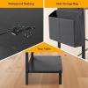 imageHealSmart Home Office Computer Brown Small Desk Modern Simple Style PC Table with Storage Bag 47 InchBlack