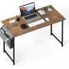 imageHealSmart Home Office Computer Brown Small Desk Modern Simple Style PC Table with Storage Bag 47 InchBrown