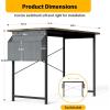 imageHealSmart Home Office Computer Brown Small Desk Modern Simple Style PC Table with Storage Bag 47 InchBrown