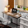 imageHealSmart Home Office Computer Brown Small Desk Modern Simple Style PC Table with Storage Bag 47 InchBrown