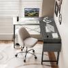 imageHealSmart Home Office Computer Brown Small Desk Modern Simple Style PC Table with Storage Bag 47 InchGrey