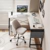 imageHealSmart Home Office Computer Brown Small Desk Modern Simple Style PC Table with Storage Bag 47 InchWhite