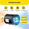 imageHealSmart Inline Booster Duct Fan with Speed Controller 4 106 CFM Exhaust HVAC Ventilation Fan for Bathrooms Kitchens Workshops and Basements Black6