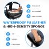 imageHealSmart Office Reception Guest Chair with Leather Padded Arm Rest for Waiting Room Lobby Home Desk Table Side Chairs for Elderly Seniors Black1 Pack Guest ChairsLeather