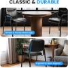 imageHealSmart Office Reception Guest Chair with Leather Padded Arm Rest for Waiting Room Lobby Home Desk Table Side Chairs for Elderly Seniors Black1 Pack Guest ChairsLeather