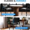 imageHealSmart Office Reception Guest Chair with Leather Padded Arm Rest for Waiting Room Lobby Home Desk Table Side Chairs for Elderly Seniors Black2 Pack Guest ChairsLeather