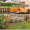 imageHealSmart Outdoor Patio Umbrella Base Stand 50lbs Heavy Duty Water Filled Holder for Lawn ampamp Garden Round BlackBronze