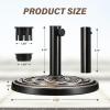 imageHealSmart Outdoor Patio Umbrella Base Stand 50lbs Heavy Duty Water Filled Holder for Lawn ampamp Garden Round BlackBronze