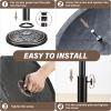 imageHealSmart Outdoor Patio Umbrella Base Stand 50lbs Heavy Duty Water Filled Holder for Lawn ampamp Garden Round BlackBronze