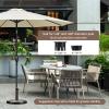 imageHealSmart Outdoor Patio Umbrella Base Stand 50lbs Heavy Duty Water Filled Holder for Lawn ampamp Garden Round BlackBronze