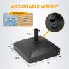 imageHealSmart Outdoor Patio Umbrella Base Stand 50lbs Heavy Duty Water Filled Holder for Lawn ampamp Garden Round BlackClassic Black
