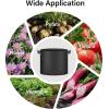 imageHealSmart Plant Grow Bags 5 Gallon Tomoato Planter Pots 5Pack with Handles Aeration Nonwoven Fabric Heavy Duty Gardening Planter for Vegetable Herbs and Flowers BlackBlack  10 Pack