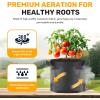 imageHealSmart Plant Grow Bags 5 Gallon Tomoato Planter Pots 5Pack with Handles Aeration Nonwoven Fabric Heavy Duty Gardening Planter for Vegetable Herbs and Flowers BlackBlack  20 Pack