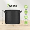 imageHealSmart Plant Grow Bags 5 Gallon Tomoato Planter Pots 5Pack with Handles Aeration Nonwoven Fabric Heavy Duty Gardening Planter for Vegetable Herbs and Flowers Black2025version Black  10 Pack