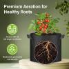 imageHealSmart Plant Grow Bags 5 Gallon Tomoato Planter Pots 5Pack with Handles Aeration Nonwoven Fabric Heavy Duty Gardening Planter for Vegetable Herbs and Flowers BlackBlack  20 Pack