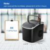 imageHealSmart Portable Ice Maker for Countertop 6 Mins 9 Ice Cubes 26lbs Ice24H SelfCleaning with Ice Spoon and Basket for HomeKitchenOfficeCampingParty Black