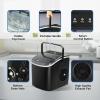 imageHealSmart Portable Ice Maker for Countertop 6 Mins 9 Ice Cubes 26lbs Ice24H SelfCleaning with Ice Spoon and Basket for HomeKitchenOfficeCampingParty Black