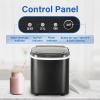 imageHealSmart Portable Ice Maker for Countertop 6 Mins 9 Ice Cubes 26lbs Ice24H SelfCleaning with Ice Spoon and Basket for HomeKitchenOfficeCampingParty Black
