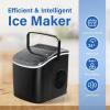 imageHealSmart Portable Ice Maker for Countertop 6 Mins 9 Ice Cubes 26lbs Ice24H SelfCleaning with Ice Spoon and Basket for HomeKitchenOfficeCampingParty Black