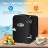 imageHealSmart Portable Mini Fridge 4 Liter 6 Can Cooler and Warmer Compact Refrigerators 100 FreonFree ampamp Eco Friendly 4L RedBlack