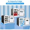 imageHealSmart Portable Mini Fridge 4 Liter 6 Can Cooler and Warmer Compact Refrigerators 100 FreonFree ampamp Eco Friendly 4L RedBlack