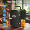 imageHealSmart Portable Mini Fridge 4 Liter 6 Can Cooler and Warmer Compact Refrigerators 100 FreonFree ampamp Eco Friendly 4L RedBlack