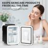 imageHealSmart Portable Mini Fridge 4 Liter 6 Can Cooler and Warmer Compact Refrigerators 100 FreonFree ampamp Eco Friendly 4L RedBlack