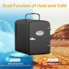 imageHealSmart Portable Mini Fridge 4 Liter 6 Can Cooler and Warmer Compact Refrigerators 100 FreonFree ampamp Eco Friendly 4L RedBlack