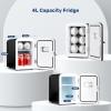 imageHealSmart Portable Mini Fridge 4 Liter 6 Can Cooler and Warmer Compact Refrigerators 100 FreonFree ampamp Eco Friendly 4L RedBlack New