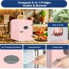 imageHealSmart Portable Mini Fridge 4 Liter 6 Can Cooler and Warmer Compact Refrigerators 100 FreonFree ampamp Eco Friendly 4L RedPink