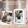 imageHealSmart Portable Mini Fridge 4 Liter 6 Can Cooler and Warmer Compact Refrigerators 100 FreonFree ampamp Eco Friendly 4L RedPink