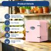 imageHealSmart Portable Mini Fridge 4 Liter 6 Can Cooler and Warmer Compact Refrigerators 100 FreonFree ampamp Eco Friendly 4L RedPink