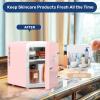 imageHealSmart Portable Mini Fridge 4 Liter 6 Can Cooler and Warmer Compact Refrigerators 100 FreonFree ampamp Eco Friendly 4L RedPink