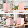 imageHealSmart Portable Mini Fridge 4 Liter 6 Can Cooler and Warmer Compact Refrigerators 100 FreonFree ampamp Eco Friendly 4L RedPink