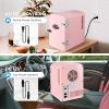 imageHealSmart Portable Mini Fridge 4 Liter 6 Can Cooler and Warmer Compact Refrigerators 100 FreonFree ampamp Eco Friendly 4L RedPink