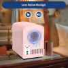 imageHealSmart Portable Mini Fridge 4 Liter 6 Can Cooler and Warmer Compact Refrigerators 100 FreonFree ampamp Eco Friendly 4L RedPink